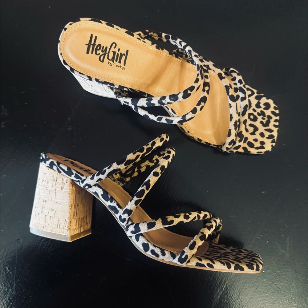 Corkys Hey Girl Leopard Print Heels